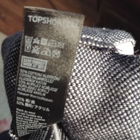 Topshop Women's Size 8 (UK 12) Black & White Striped Sleeveless Knit Dress - Picture 6 of 6